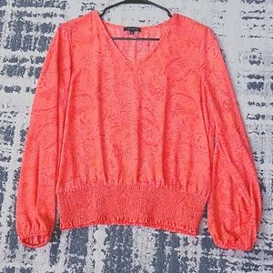 1. State Long Sleeve Paisley Blouse